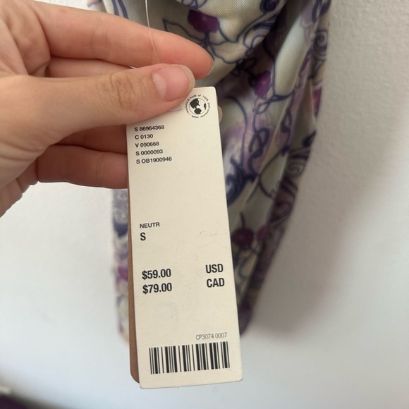 Silence + Noise Printed Plunging Mini Dress - Picture 6 of 9